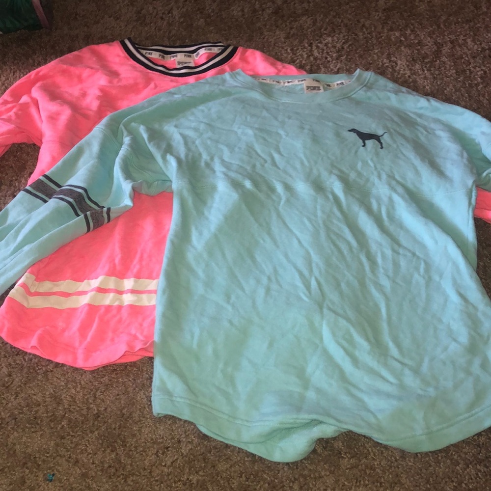 2 Pink sweatshirts very comfy and cute!
